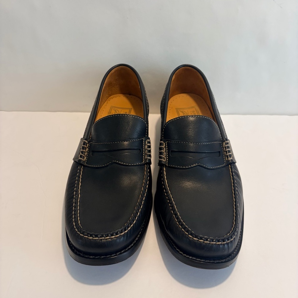 Men's Sperry Top-Sider Gold Cup Black Leather Penny Loafers